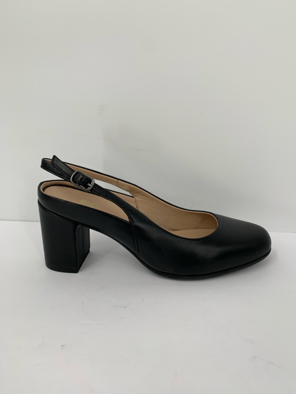 Classic Black Slingback Block Heel Pump